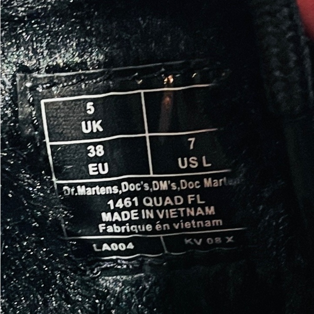 Dr. Martens Black Glitter Shoes - Picture 5 of 5